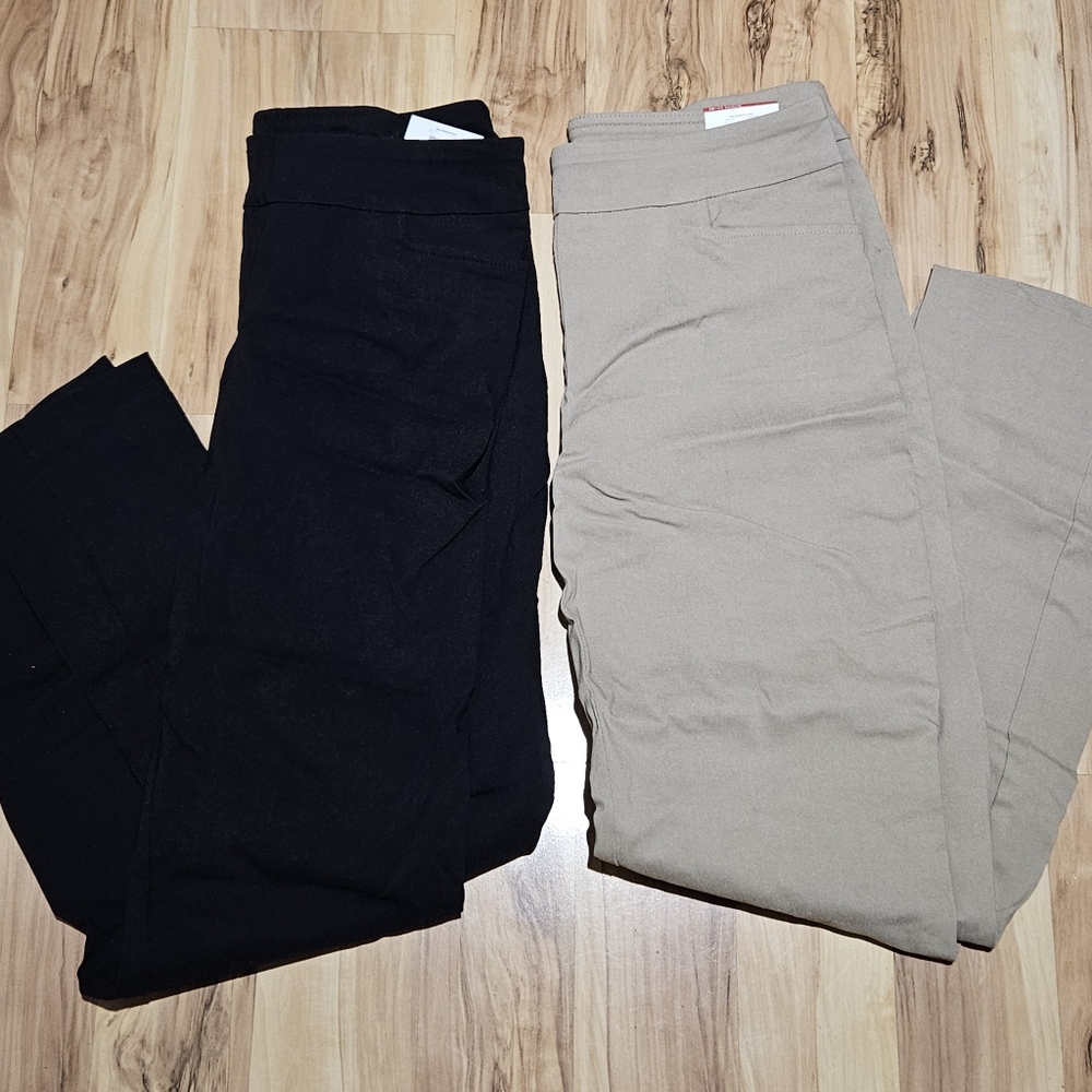 Time & Tru - Size 6 Black & Khaki Bundle Pants